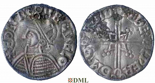 Денарий, Англия, Æthelred II (978-1016), м.д. London, монетарий Æthelweald, North 775