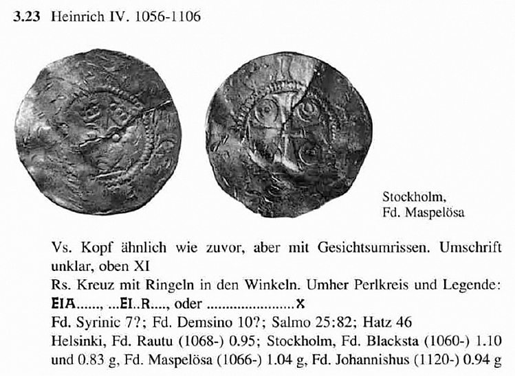 Денарий, Германия, Нижняя Лотарингия, Heinrich IV (1056-1106), м.д. Tiel, Ilisch 2000, 3.23
