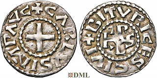 Денье, Каролинги, Charles le Chauve (840-877), м.д. Bourges, Depeyrot 198