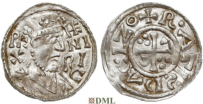 Денарий, Германия, Бавария, K. Heinrich II (1014-1024), м.д. Regensburg, Hahn 1976, 29c1