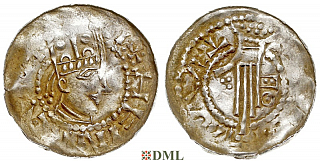 Денарий, Германия, Швабия, Heinrich II (1002-1024), м.д. Esslingen, Dbg. 951