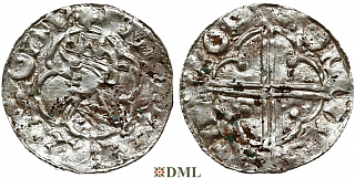 Денарий, Англия, Cnut  (1016-1035), м.д. Winchester, монетарий Sigeboda, North 781