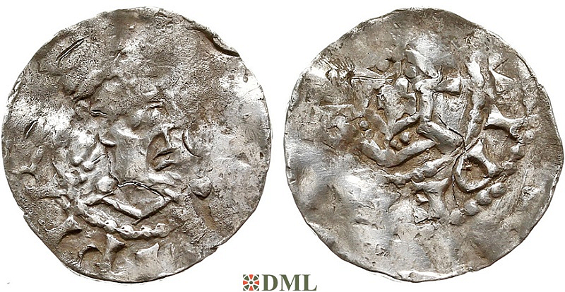 Денарий, Германия, Швабия, B. Widerold (991-999), м.д. Strassburg, Dbg. 939