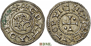 Денье, Каролинги, Charles le Chauve (840-877), м.д. Quentovic, Depeyrot 811