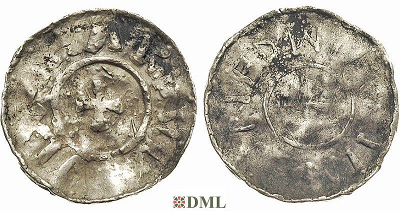 Денарий, Германия, Саксония, Hg. Bernard I (973-1011), м.д. Luneburg, Dbg 587