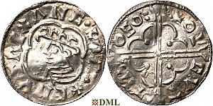 Денарий, Англия, Cnut  (1016-1035), м.д. York, монетарий Osgod, North 781