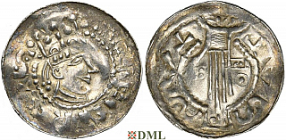 Денарий, Германия, Швабия, Heinrich II (1002-1024), м.д. Esslingen, Dbg. 951