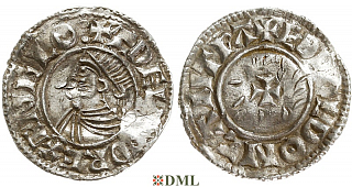 Денарий, Англия, Æthelred II (978-1016), м.д. Canterbury, монетарий Edwold, North 777