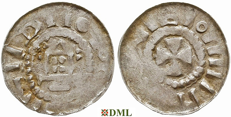 Денарий, Германия, Саксония, Anonymous bishop, м.д. Magdeburg, Dbg. 1330