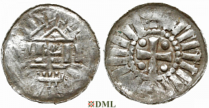 Денарий, Германия, Саксония, Anonymous bishop, Sachesnpfennig, Kilger 2000, KN 1