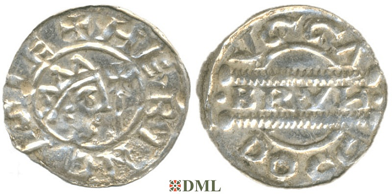 Денарий, Германия, Нижняя Лотарингия, Bruno III (1050-1057), м.д. Dokkum, Ilisch 2000, 21.19