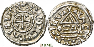 Денарий, Германия, Бавария, Heinrich II (1002-1024), м.д. Salzburg, монетарий CEZO, Hahn 1976, 89a2
