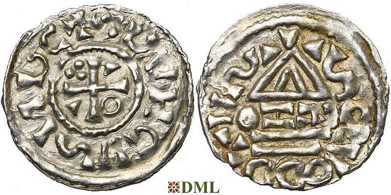 Денарий, Германия, Бавария, Heinrich II (1002-1024), м.д. Salzburg, монетарий CEZO, Hahn 1976, 89a2