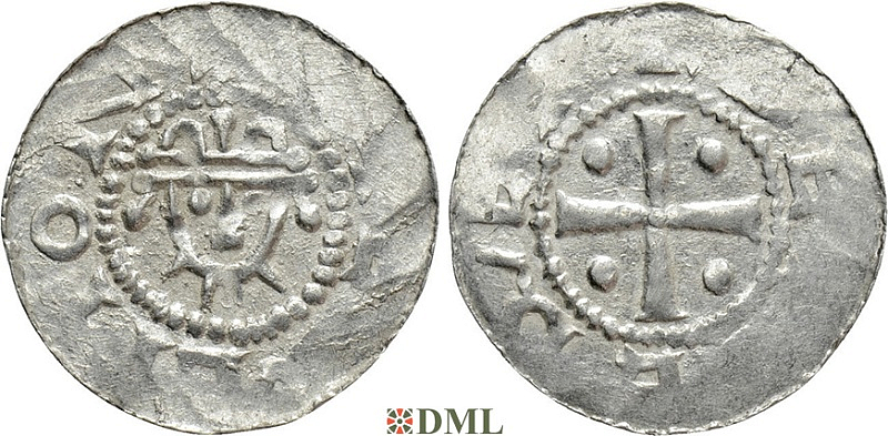 Денарий, Германия, Нижняя Лотарингия, Hermann (1059-1074), м.д. Jever, Dbg. 597