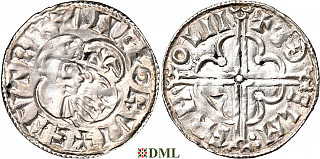 Денарий, Англия, Cnut (1016-1035), м.д. Lincoln, монетарий Æthelmær, North 781