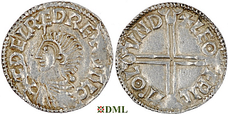 Денарий, Англия, Æthelred II (978-1016), м.д. London, монетарий Leofric, North 774