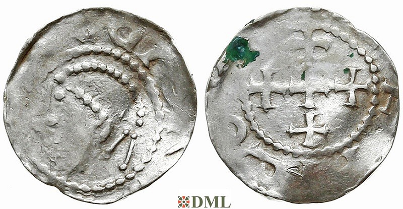 Денарий, Германия, Саксония, Heinrich II (1002-1024), м.д. Dortmund, Dbg. 753