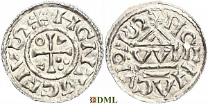 Денарий, Германия, Бавария, Heinrich II (1002-1024), м.д. Regensburg, монетарий OWNI, Hahn 1976, 27j2