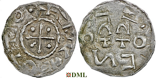Денарий, Германия, Швабия, Otto I - Otto III (973-1002), м.д. Esslingen, Dbg. 1271