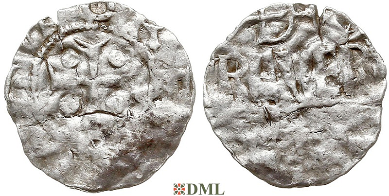 Денарий, Германия, Верхняя Лотарингия, Otto III (983-1002), м.д. Trier, Dbg. 461