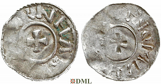 Денарий, Германия, Саксония, Bernard II (1011-1059), м.д. Luneburg, Dbg 587