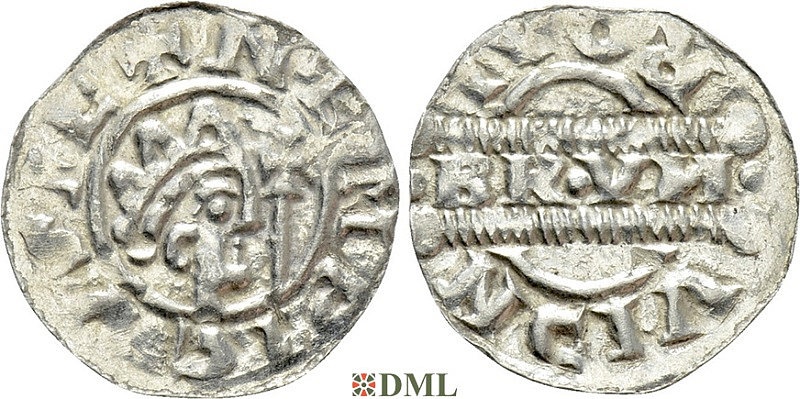 Денарий, Германия, Нижняя Лотарингия, Gf. Bruno III (1050-1057), м.д.