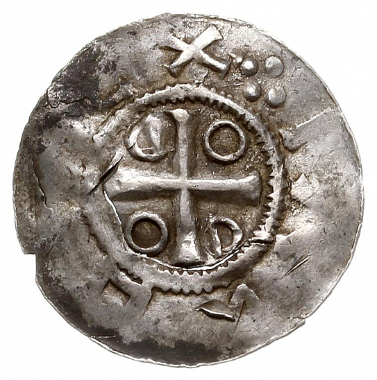 Денарий, Германия, Саксония, Нижняя Саксония , Otto III (983-1002), м.д. Goslar, type OAP