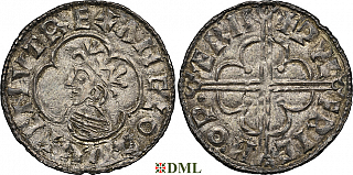 Денарий, Англия, Cnut  (1016-1035), м.д. Warwick, монетарий Wulfric, North 781