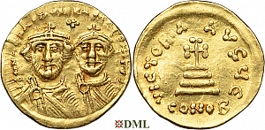 Солид, Византия, Heraclius (610-641) и Heraclius Constantine (613–641), м.д. Constantinople