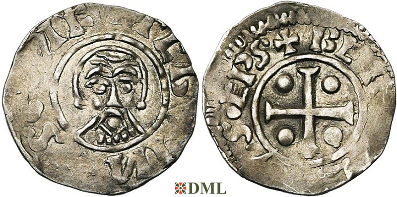 Денарий, Германия, Нижняя Лотарингия, Bernold (1046-1054), м.д. Deventer, Ilisch 2000, 1.12