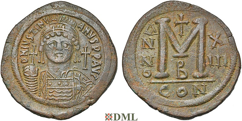 Фолис, Византия, Justinian I (527-565) , м.д. Constantinople, Sear 163