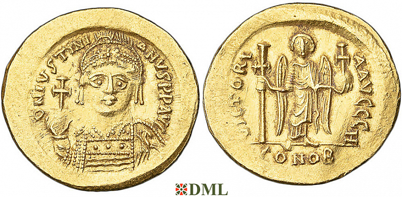 Солид, Византия, Justinian I (527-565), м.д. Constantinople