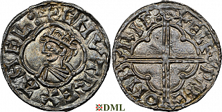 Денарий, Англия, Cnut  (1016-1035), м.д. Bristol, монетарий Ælfwine, North 781