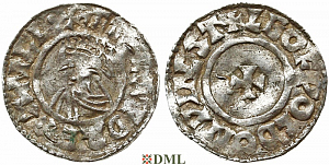 Денарий, Англия, Æthelred II (978-1016), м.д. Winchester, монетарий Leofwold, North 777