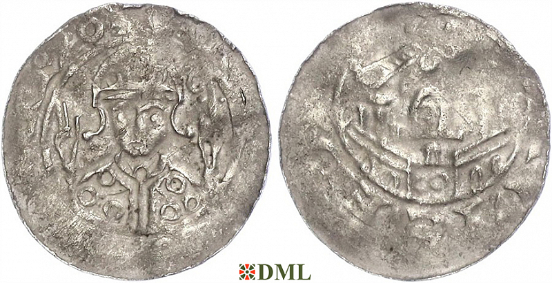 Денарий, Германия, Саксония, Dietrich II (1056-1085), м.д. Gittelde, Dbg. -