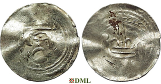 Денарий, Германия, Саксония, Anonymous bishop, м.д. Magdeburg, Dbg. 648