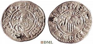 Денарий, Англия, Æthelred II (978-1016), м.д. Lincoln, монетарий Grind