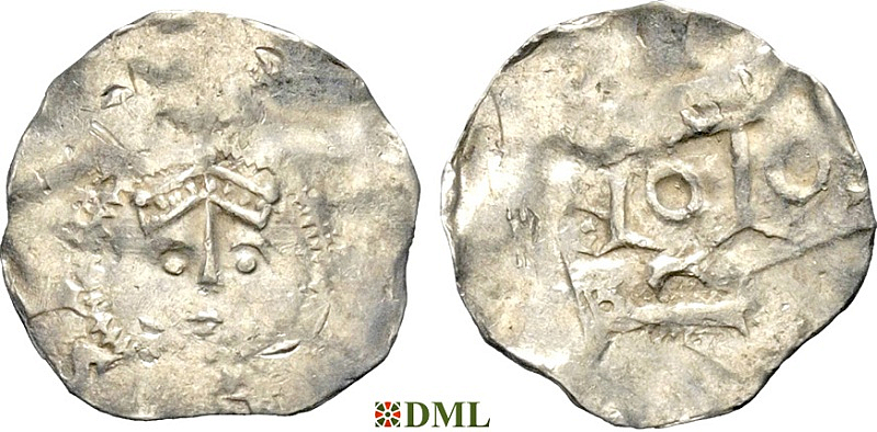 Денарий, Германия, Нижняя Лотарингия, Anonymous bishop, м.д. Tiel, Ilisch 2000, 5.1