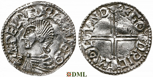Денарий, Англия, Æthelred II (978-1016), м.д. London, монетарий Godric, North 774