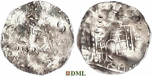 Денарий, Германия, Верхняя Лотарингия, Heinrich II (1002-1024), м.д. Trier, Dbg. 462