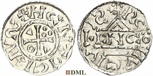 Денарий, Германия, Бавария, Heinrich II (1002-1024), м.д. Regensburg, монетарий ENCO, Hahn 1976, 27d8
