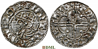Денарий, Англия, Cnut (1016-1035), м.д. Exeter, монетарий Thurgod, North 781