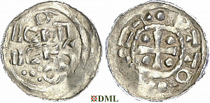 Денарий, Германия, Швабия, Otto I - Otto III (973-1002), м.д. Esslingen, Dbg. 1271