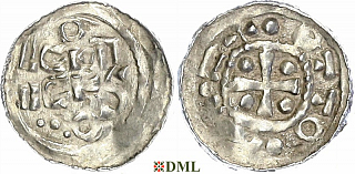 Денарий, Германия, Швабия, Otto I - Otto III (973-1002), м.д. Esslingen, Dbg. 1271