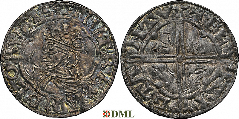 Денарий, Англия, Cnut  (1016-1035), м.д. Taunton, монетарий Ælfsig, North 781