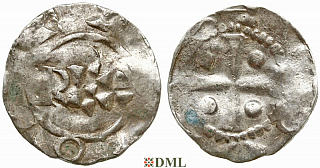 Денарий, Германия, Нижняя Лотарингия, Heinrich II (1002-1024), м.д. Deventer, Ilisch 2000, 1.5