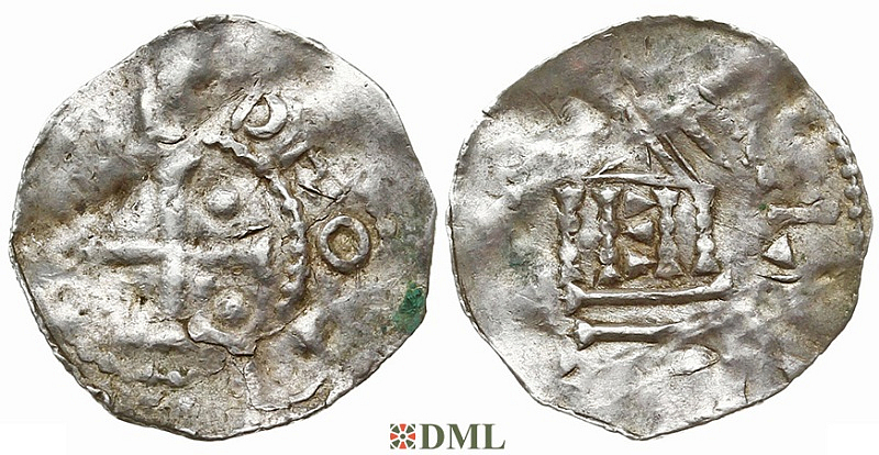 Денарий, Германия, Верхняя Лотарингия, Dietrich II (1006-1047), м.д. Metz, Dbg. 19