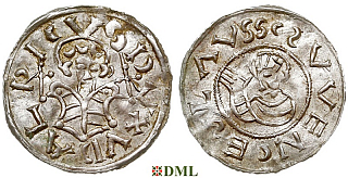 Денарий, Чехия, Богемия, Oldřich (1012-1034), м.д. Praga, Šmerda 135