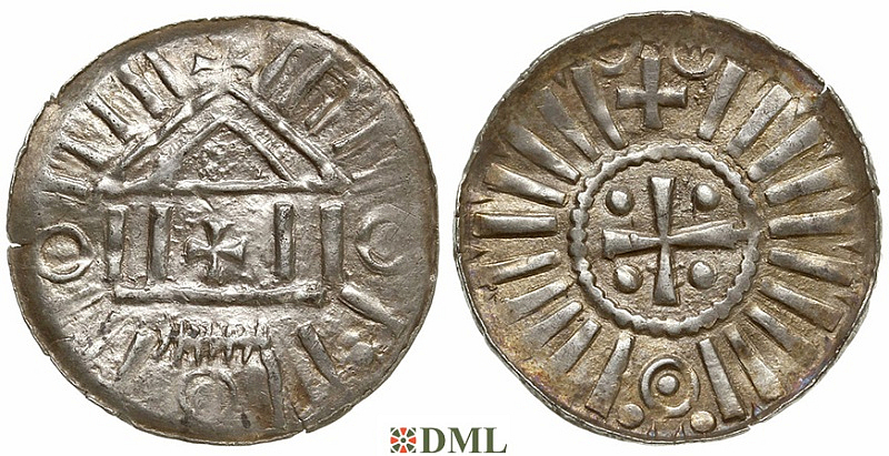 Денарий, Германия, Саксония, Anonymous bishop, Sachesnpfennig, Kilger 2000, KN 1