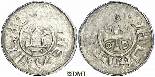 Денарий, Германия, Саксония, Otto III (983-1002), м.д. Goslar, type OAP